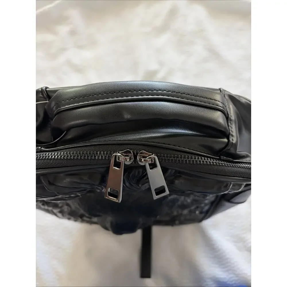 Designer 3D Lion Head Backpack Unisex School Fashion Casual Travel Black